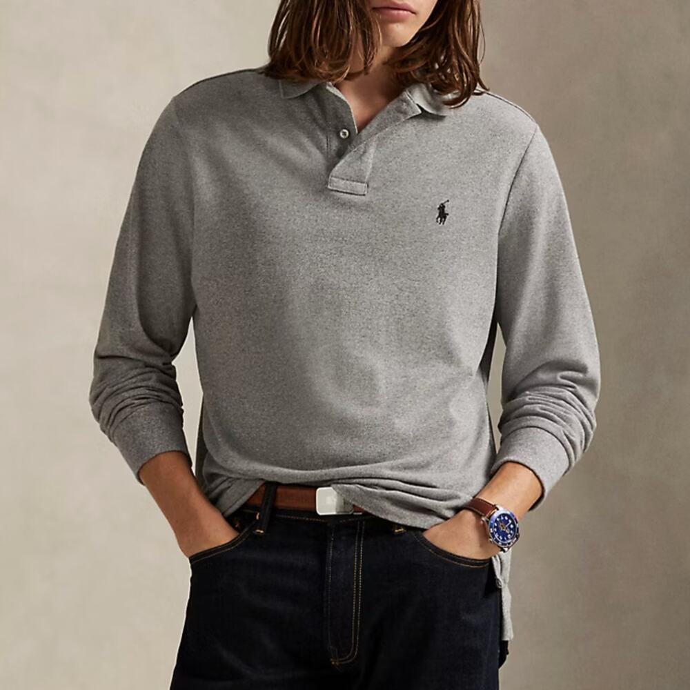 Polo Ralph Lauren Classic Fit Mesh Long-Sleeve Polo Shirt Extra Large Men's XL